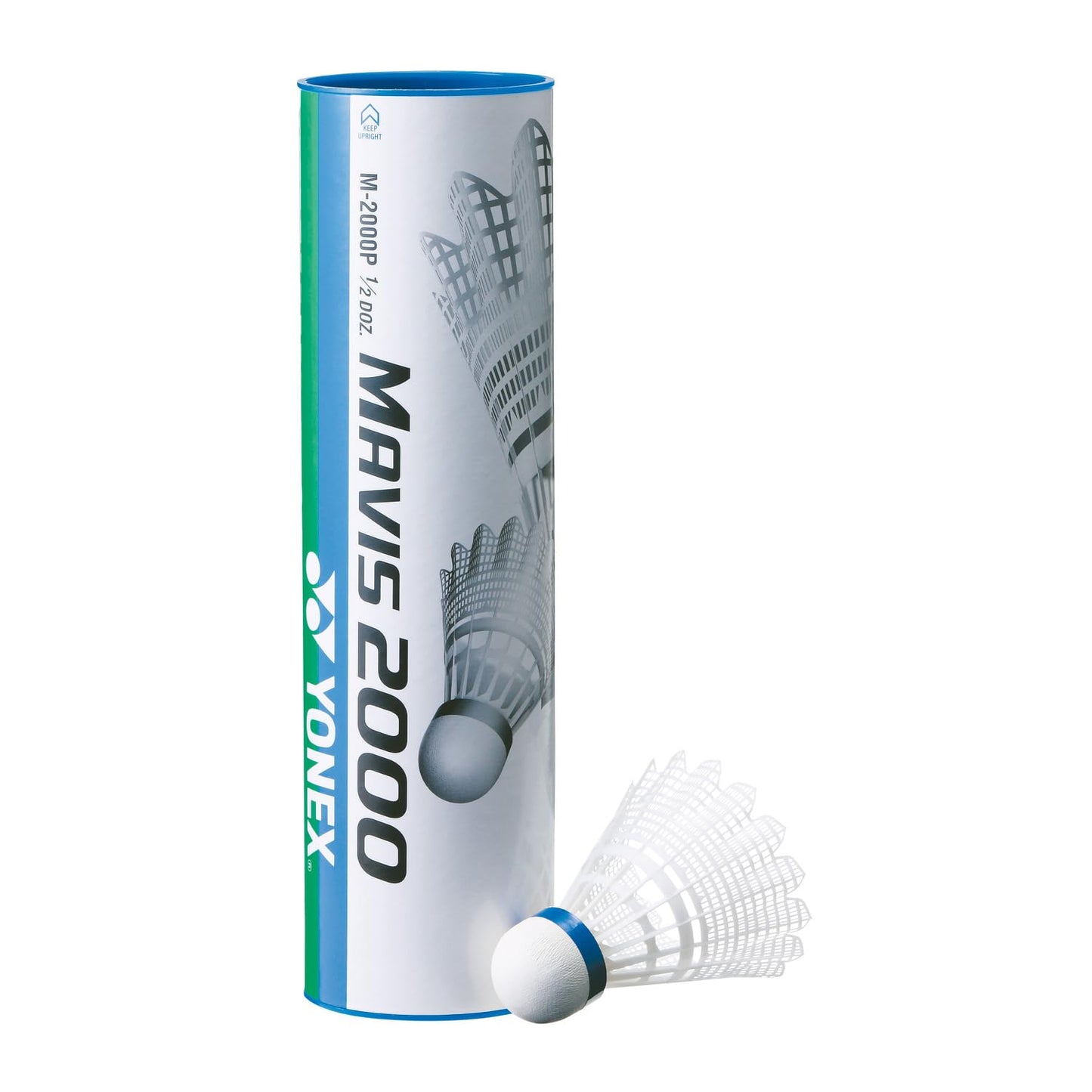 YONEX Mavis 2000 Badminton Shuttlecocks (6PCS), 77-Slow-Green