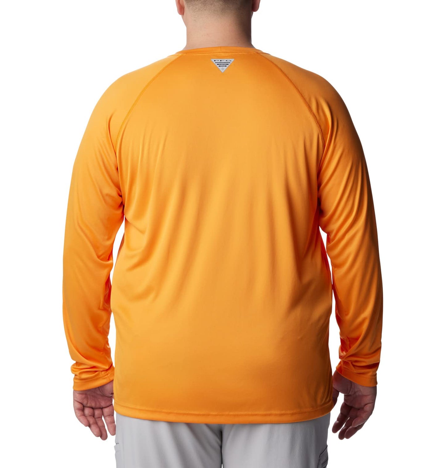 Columbia Men's Terminal Tackle Long Sleeve Shirt, Orange Blast/Black Logo, 4X Tall