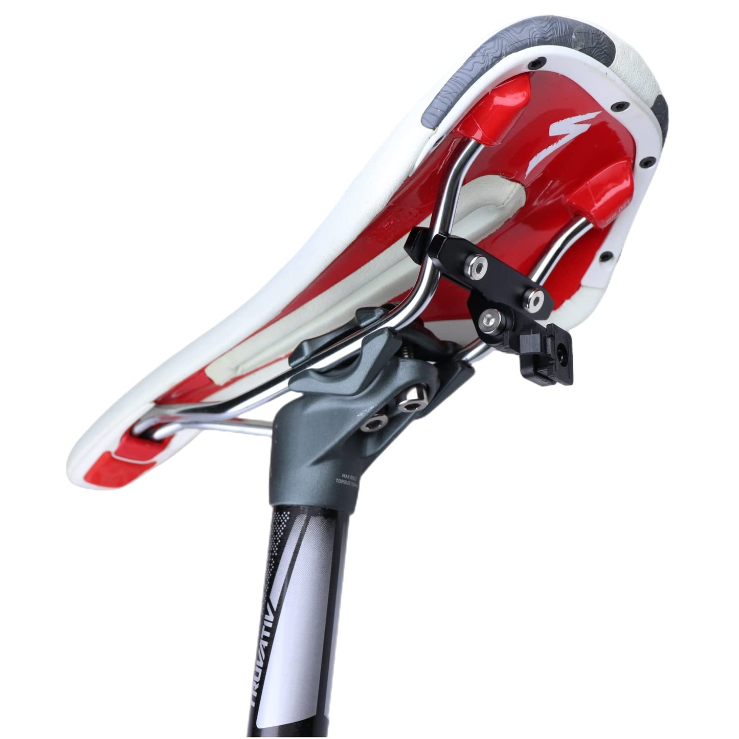 NELboNs Bike Taillight Saddle Mount Aluminum Alloy Compatible with Bon Trager Ion Pro RT Headlight Adapter, Bicycle Saddle Radar Tail Light Mount for T rek Light Holder