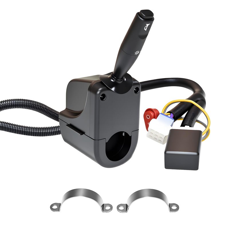 Orle Oko Golf Cart Turn Signal Switch with Golf Cart Light Control Box for Yamaha Club Car EZGO with 9-pin Plug Wiring Harness (12V)