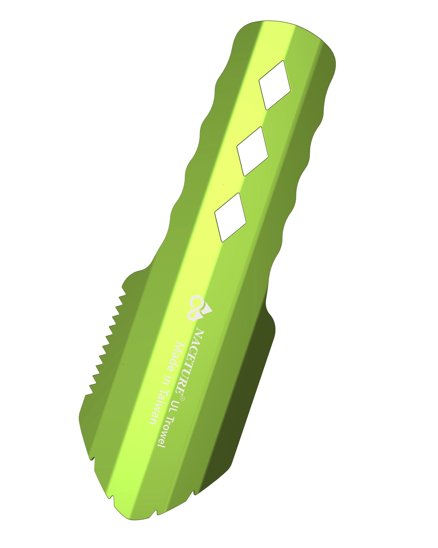 NACETURE Ultralight Backpacking Trowel Aluminum Shovel Small Potty Multitool with Longer Handle Design Essential for Hiking, Camping and Survival Bags (Green)