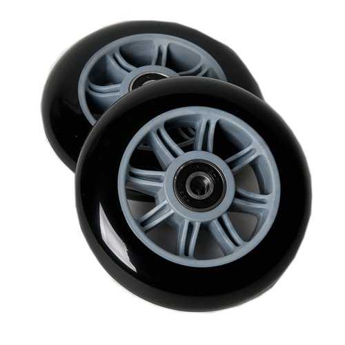 FREEDARE Scooter Wheels 100mm with ABEC-7 Bearings, Grey, Polypropylene, Polyurethane, 4pcs, Kick Scooter Replacement Wheels