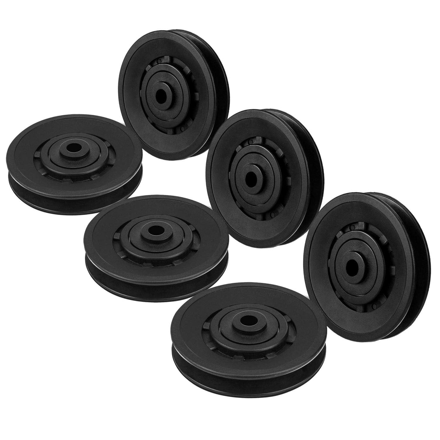 Zepofit Pulley Wheel Bearing Universal Wearproof Nylon Pulley for Gym Cable Machine LAT Pulldown Attachment Smith Machine Parts Door Garage Barn Weight Lifting System Replacement