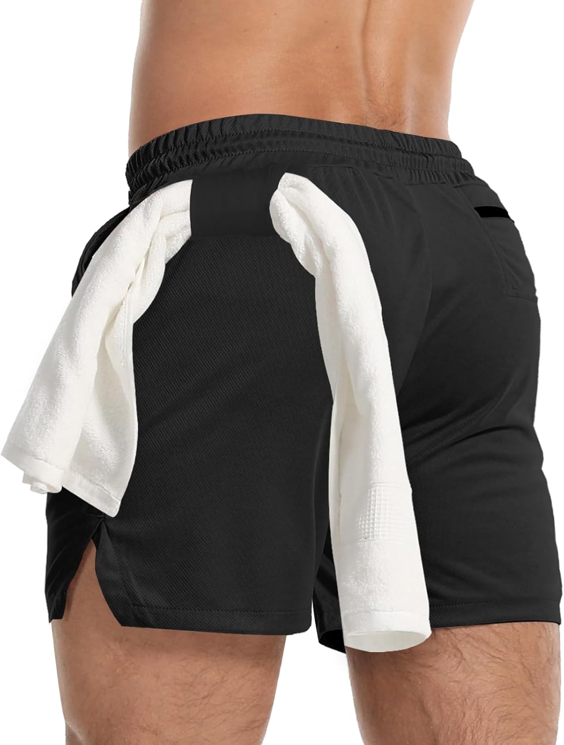 Aolesy Men's Gym Workout Shorts - Lightweight Athletic Shorts with Zip Pockets | Available in 5", 7", 10" Sizes