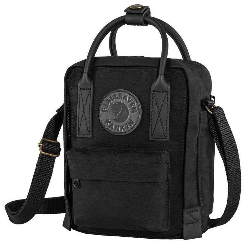Fjällräven Kanken No. 2 Black Sling - Durable G-1000 Fabric, Premium Leather Details - Travel, Black, One Size