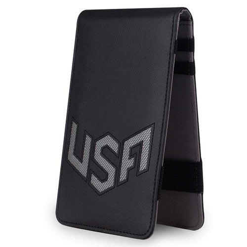 LZFAN Golf Scorecard Holder & Yardage Book Cover, Golf Accessories Black Premium Leather Yardage Book Holders Cover (Grey)