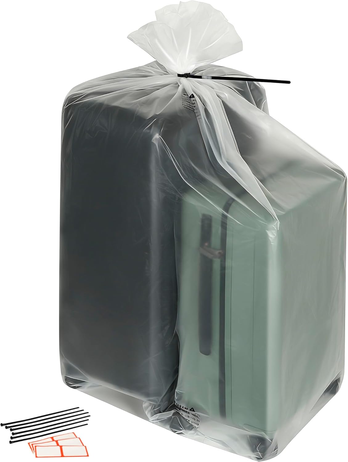 Storage Standard Large Clear Plastic Bags - Waterproof Heavy-Duty 6-Pack for Luggage & Travel Gear | 40 x 60 Inches