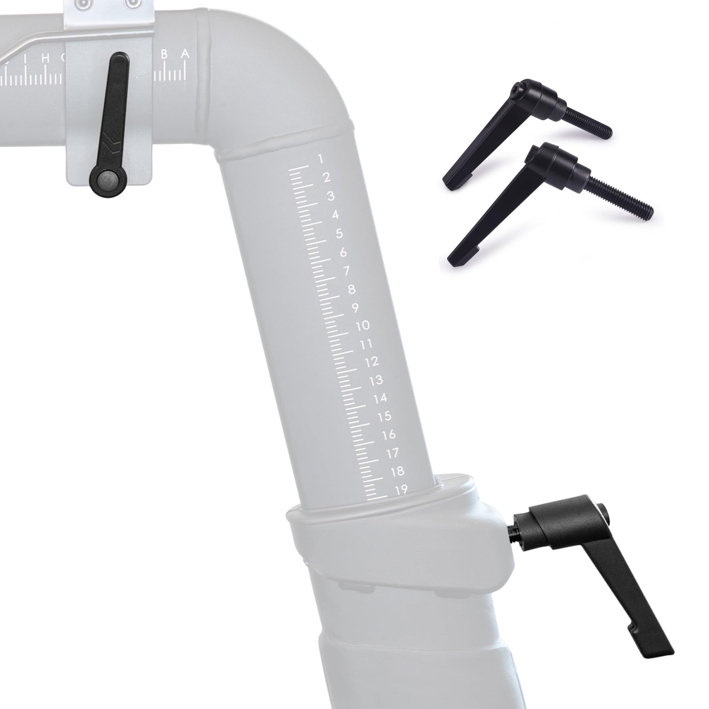 Seat & Handlebar Adjustment Handles for Peloton Bikes, Metal 2-Pack