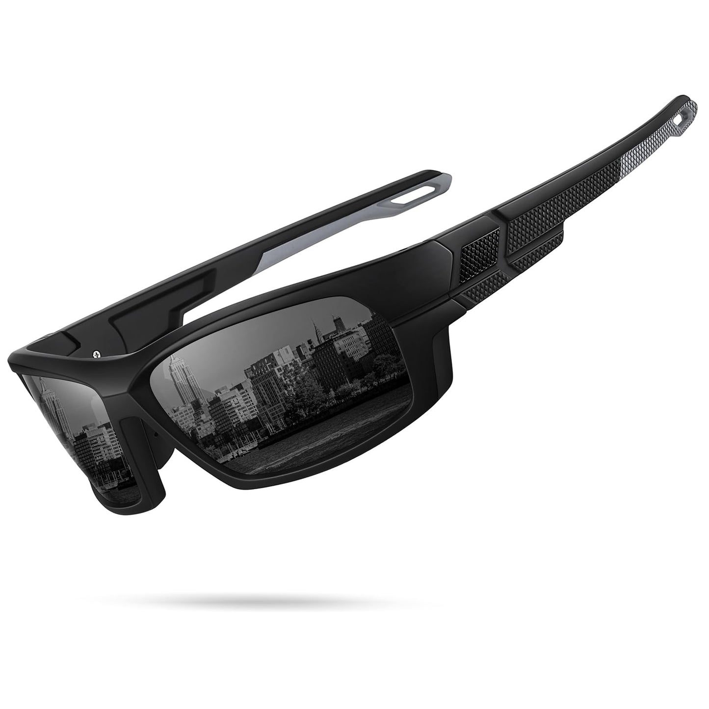 CTYZE Polarized Sports Sunglasses for Men, Wrap Around Sun Glasses for Fishing Driving Running Cycling Golf UV Protection