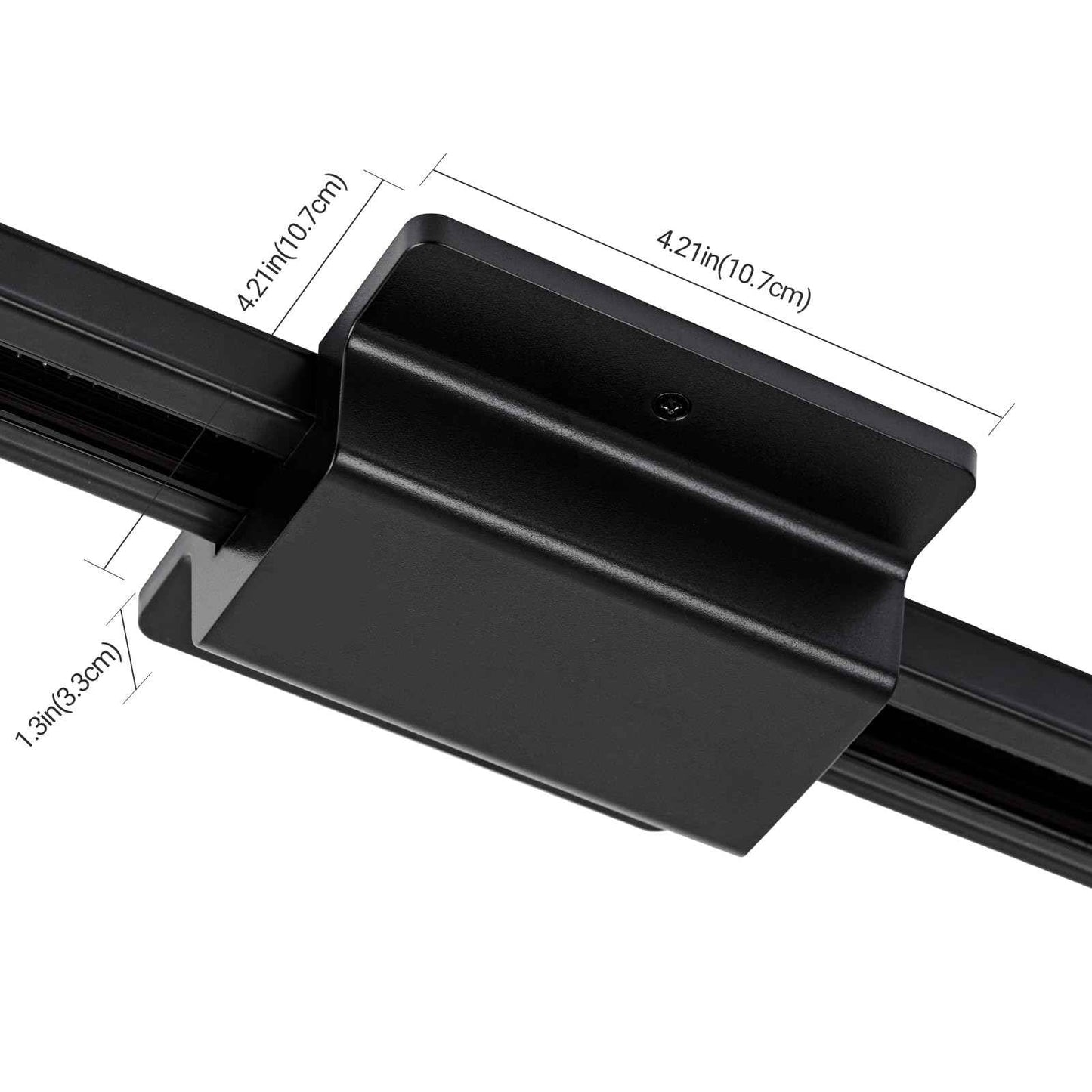 VANoopee 13FT H Track Lighting Rails Black, H Type Track Lighting Kit with Floating Canopy Connector, End Caps, Live End Feeds, I T & L Connectors, Compatible with Single Circuit H Style Track System