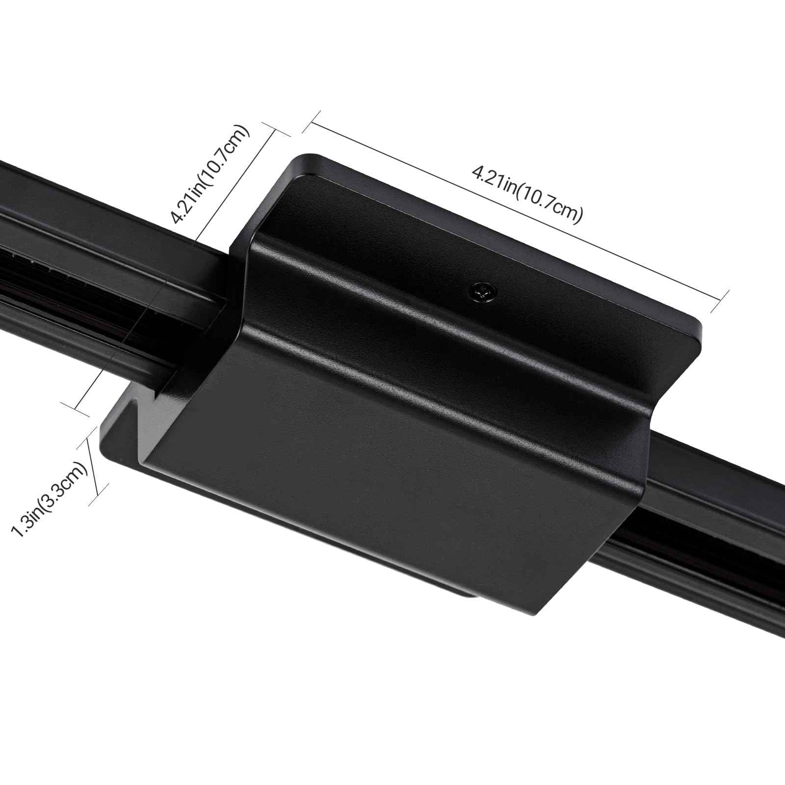 VANoopee 13FT H Track Lighting Rails Black, H Type Track Lighting Kit with Floating Canopy Connector, End Caps, Live End Feeds, I T & L Connectors, Compatible with Single Circuit H Style Track System