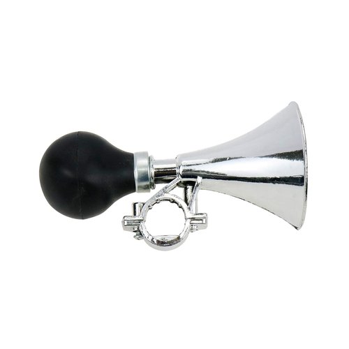 Modengzhe Chrome Tone ABS Air Horn for Children's Cycles, Funny Plastic Bike Bugle Clown Horn with Squeeze Bulb