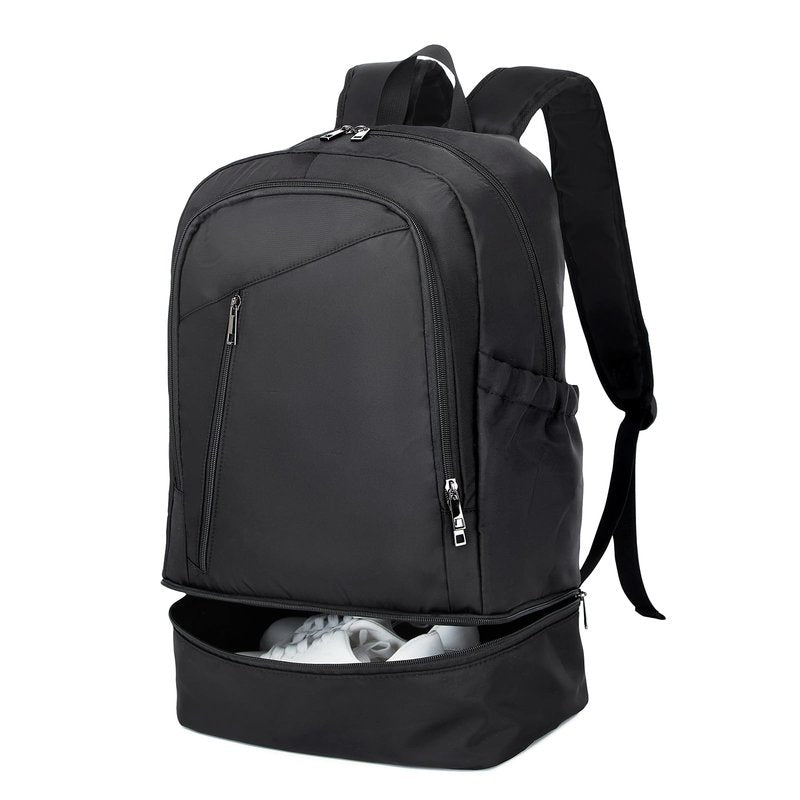 seyfocnia Gym Backpack for Men,Waterproof Gym Bag With Shoe Compartment Lightweight Travel Bag Sports Backpack Casual Daypack-Black