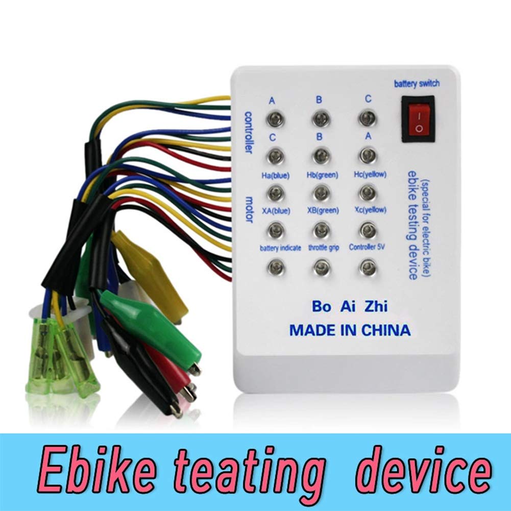 24V/36V/48V/60V/72V Electro Car E-Bike Scooter Brushless Motor Controller Tester for Teste Motor Coil (White)