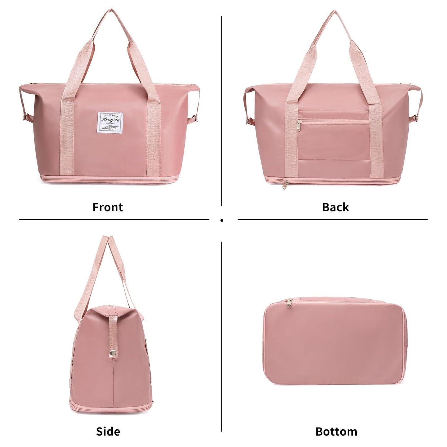 AMXNX Travel Duffel Bag Weekender Bags for Women Foldie Travel Bag Expandable Overnight Bag Water-resistant for Sports Gym