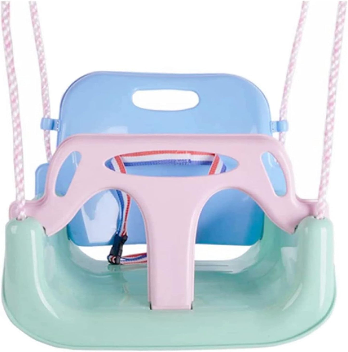 Skiennix 3-in-1 Swing | Anti-Flip Design for Toddlers to Teens | Macarons Color Outdoor Patio Chair (Light Green & Pink)