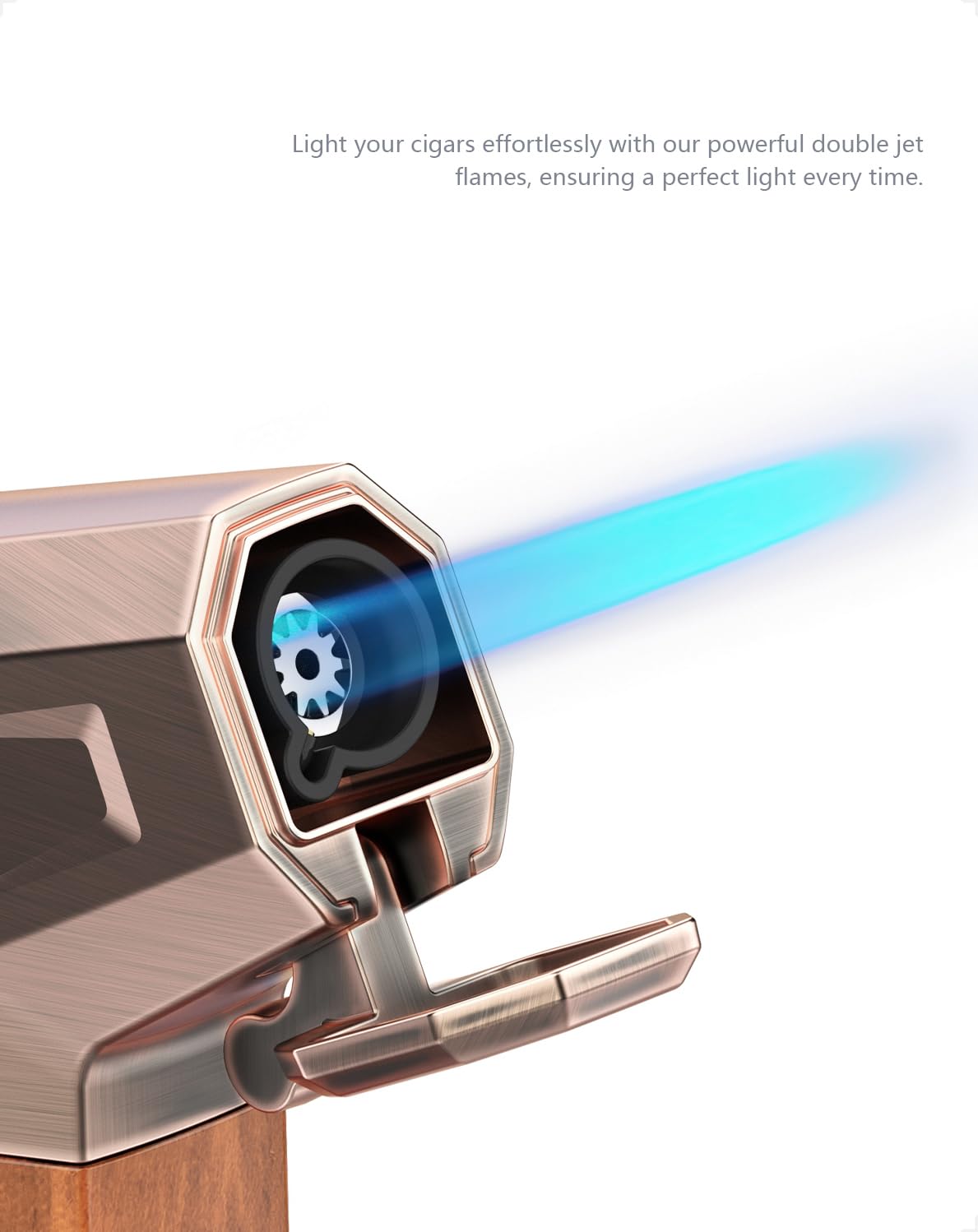 Cigar Torch Lighter, V Cigar Cutter and Lighter Set, Cool Cigar Gifts for Men