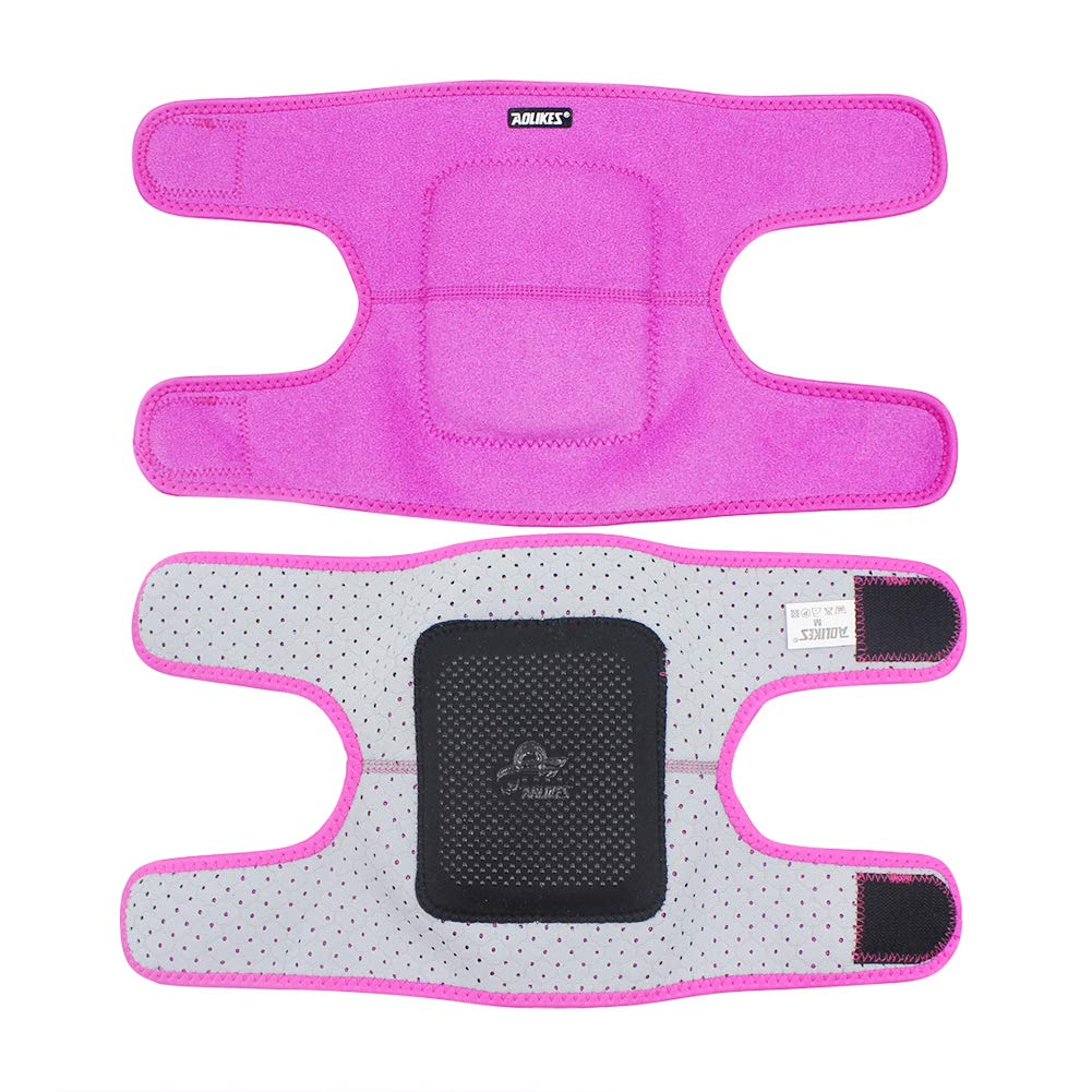 JUMISEE (2PCS Kids Adjustable Knee Pad, Anti-Slip Padded Sponge Knee Brace Breathable Flexible Elastic Knee Support for Football Volleyball Dance Skating Basketball Sports