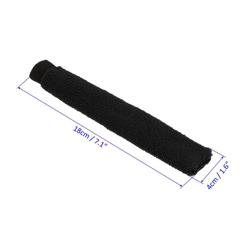 M METERXITY 4 Pack Badminton Towel Overgrip - Nylon Anti-Skid Sweatband Tennis Racquet Grip, Apply to Badminton/Tennis/Golf Handle (Black)