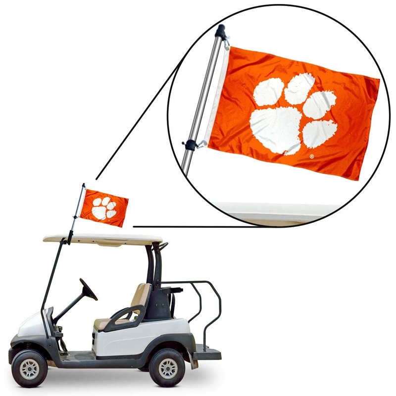 College Flags & Banners Co. Clemson Tigers Golf Cart Flag Pole and Holder Mounting Bracket