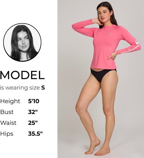 Champion Women's Rash Guard - Long Sleeve Swim Shirt with UPF 50+ UV Protection