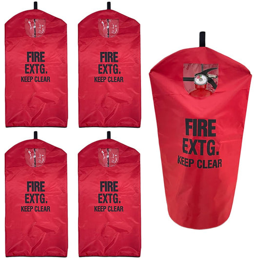 Fire Extinguisher Cover, Heavy Duty Fire Sa-fety Protective Sleeve from scuffs & scratches Accessories,17"Wx22"L, 5 Pcs (5-13LB)