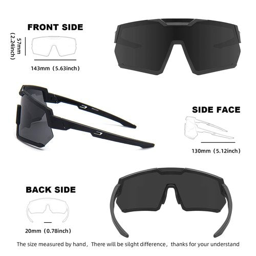 Awdchny Photochromic Z87 Sunglasses for Men Women Safety Sports Sunglasses, ANSI Z87 Impact Rated TR90 Frame UV400 Protection Running Cycling 8001 White Frame
