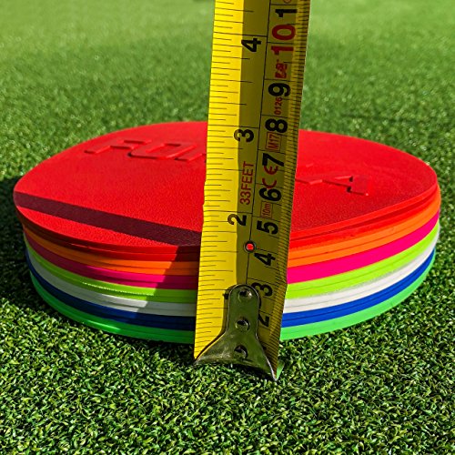 Flat Disc Markers for Soccer Training - Standard White (7in) - Set of 10