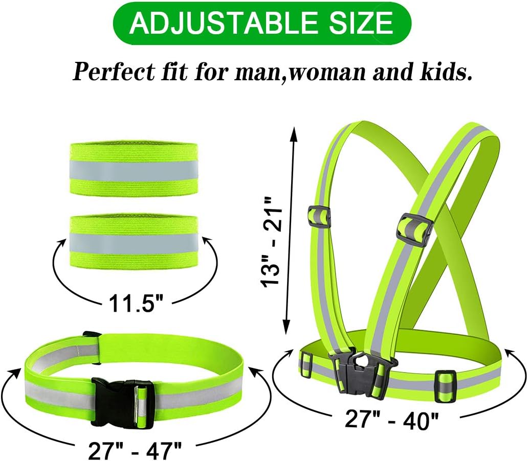 Skiennix Reflective Vest - Adjustable High Visibility Safety Gear | Ultralight & Comfy for Running, Cycling, Walking