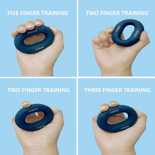 Grip Strength Trainer, Hand Gripper Strengthener Set of 3 for Muscle Training, Relieve Stress, Fitness Workout, for Men and Women