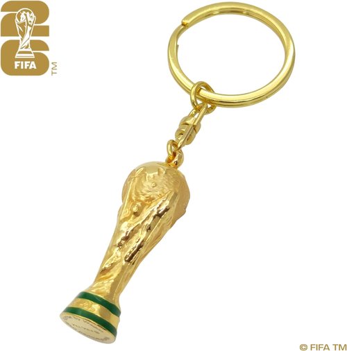 FIFA World Cup 2026 Keychain - 1.7 Inch 3D Rotating Trophy - Premium Zinc Alloy & Acrylic