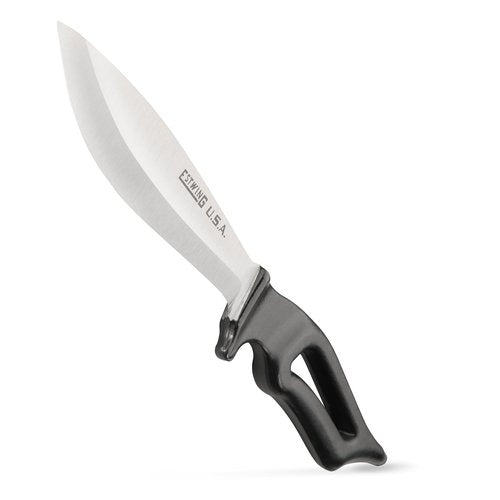 ESTWING Bowie Knife - 6" USA Made Fixed Blade Knife with Forged Steel Construction & Reinforced Nylon Sheath - EBK-6