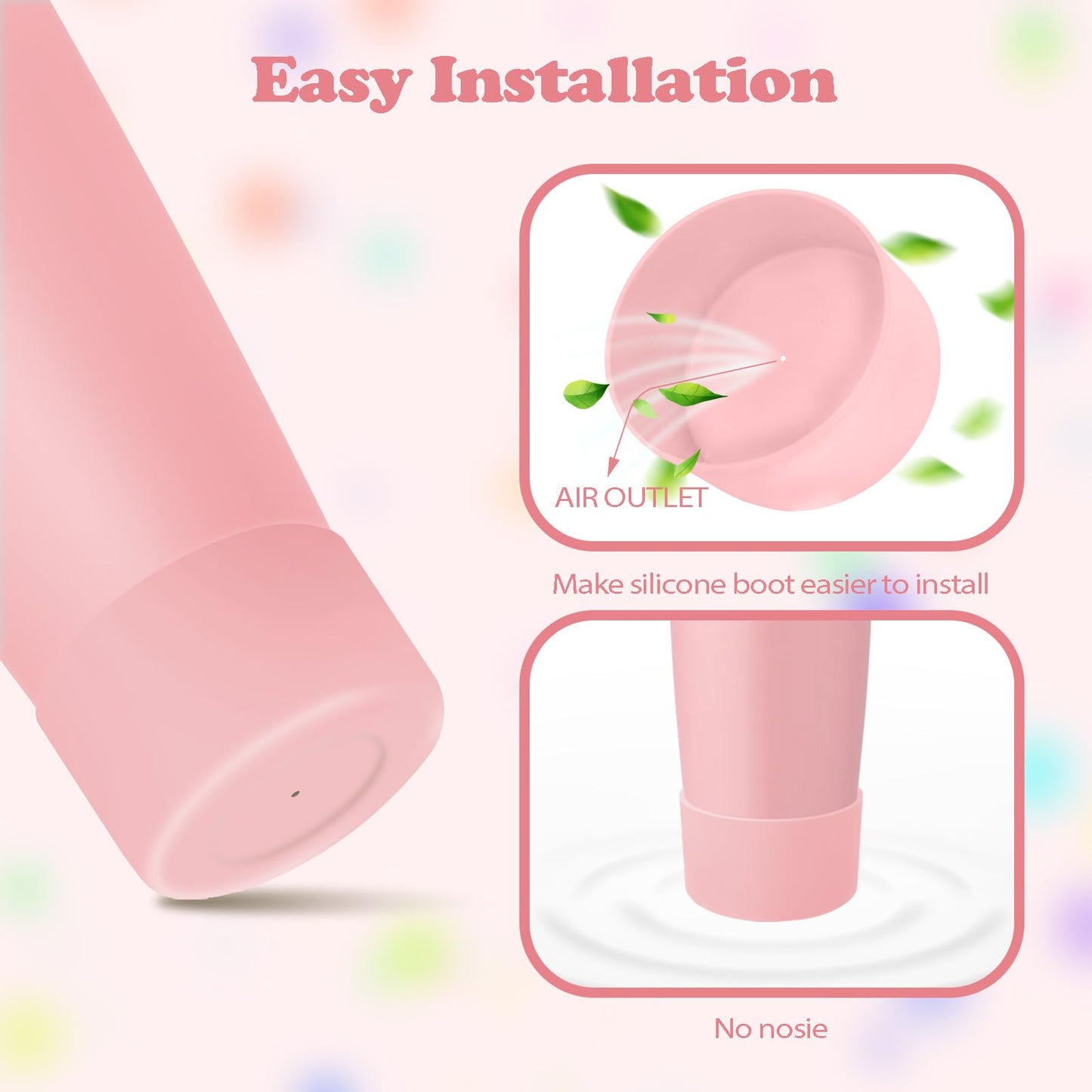 Kaitiaki 2PCS Silicone Boots for Owala 30oz & 40oz FreeSip Sway Bottles & Tumblers – Non-Slip, Scratch-Resistant, Stability Enhancer for Owala Accessories (Sugar High Pink)