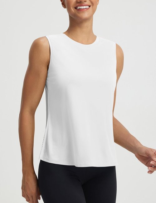 Baleaf Women’s Workout Tank Top - Lightweight Sleeveless Athletic Tee for Yoga & Running | Quick Dry UPF 50+