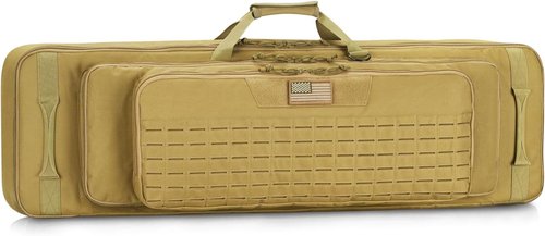 CVLIFE Soft Rifle Case - Triple Layered Double Rifle Bag with Lockable Zipper | Oversized 36"-46" for Outdoor Hunting