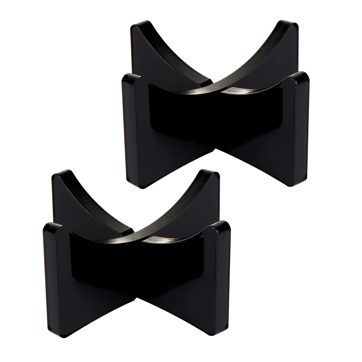 Yes!Fresh Acrylic Baseball Holders for Ball Memorabilia Display, Softball Display, Tennis Display Rack (1.97x1.1 inch, Black)