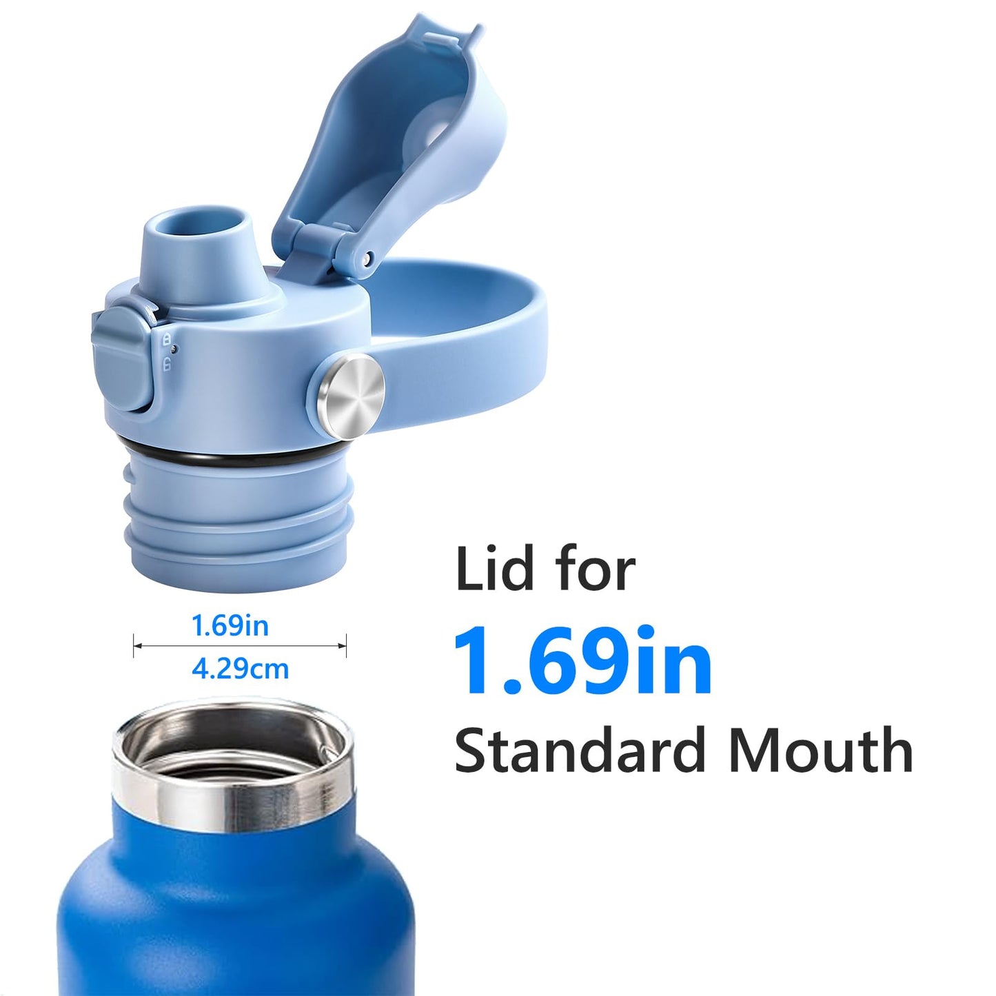 Flip Lid for Hydroflask Standard Mouth, Replacement for Hydro Flask Lid