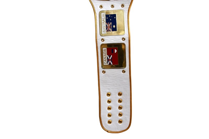 Generic : NWA Dome Globe Championship Belt - Premium white strap and golden lining