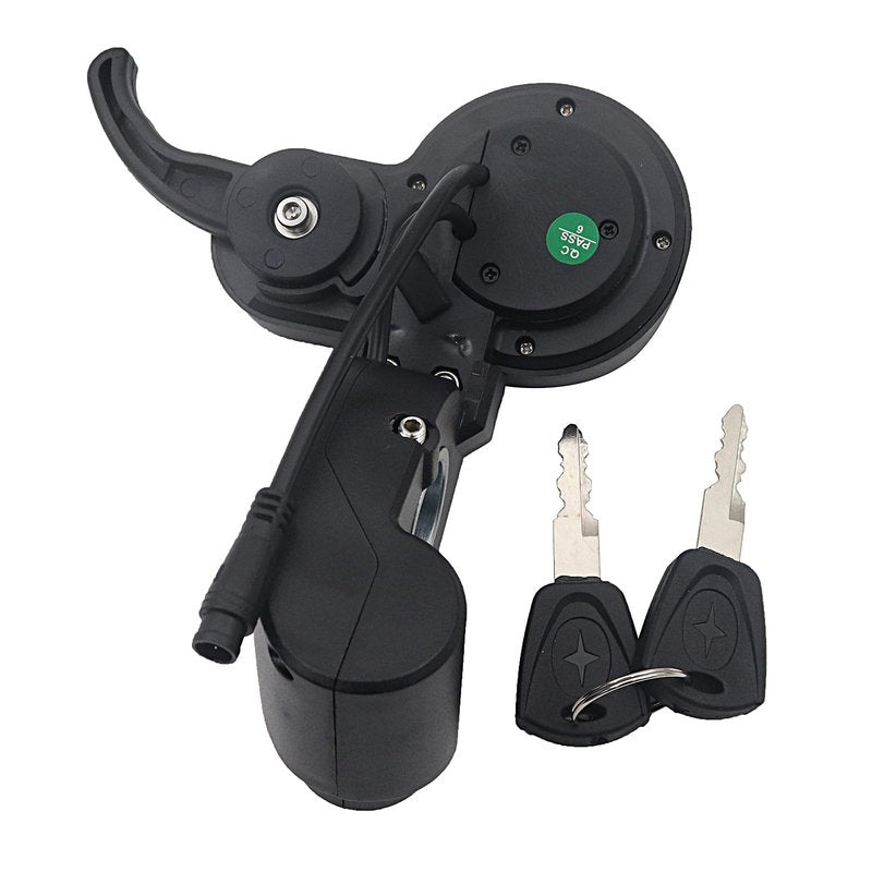 ZQ-100 LCD Display Throttle Meter 6PIN Switch with Electric Door Lock Key for Electric Scooter Dashboard Accessories Black
