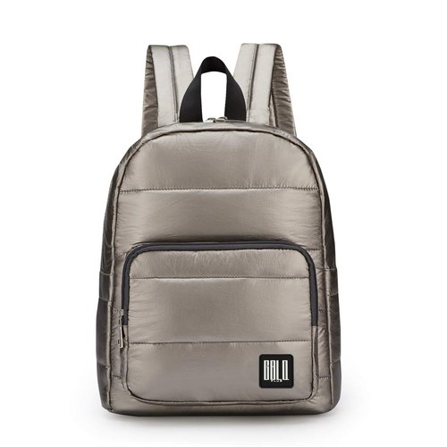 GBLQ PLUS Metallic Backpack 15 Inch, Super Lightweight Ultra Soft Nylon Shiny Fabric Casual Daypack, Metallic Blue Puffer