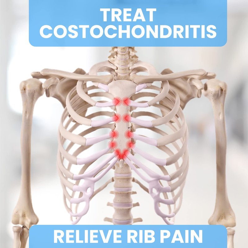 Lumia Wellness CostoBlock Pro - Extra Firm - Non-Slip Thoracic Pod for Costochondritis and Tietze Syndrome - Helps Relieve Chest & Upper Back Pain