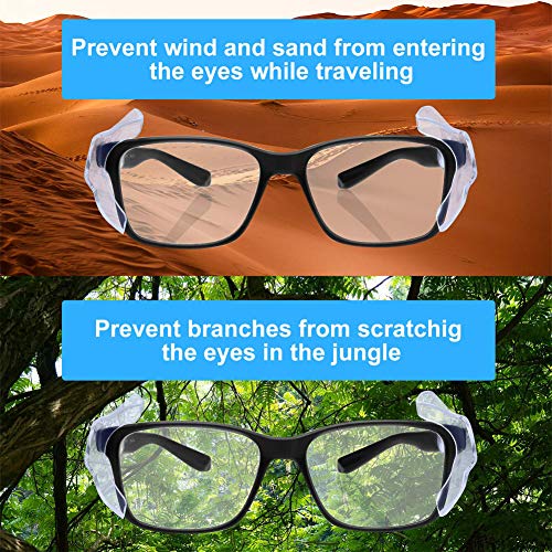 Safety Glasses Side Shields - 2 Pairs for Medium to Large Frames