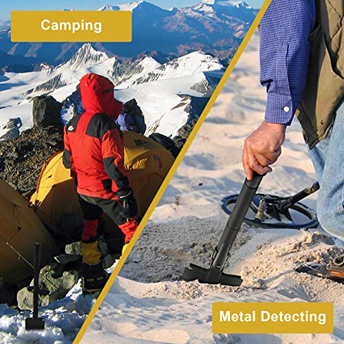 24.21'' Folding Camping Shovel with Pickaxe - Survival Multi-Tool with Carrying Bag
