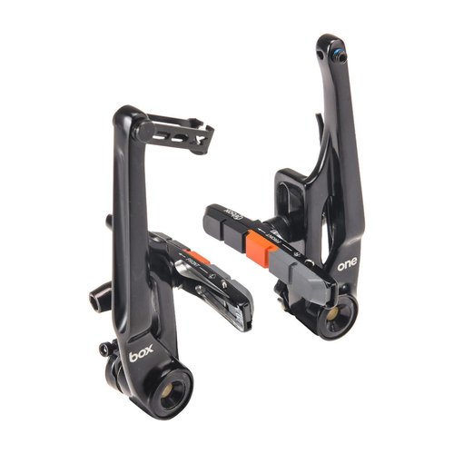 Box One 85 Millimeters Oversized BMX V Brake with Sealed Bearing Pivots, Flexible Cable Noodle, Cold Forged Arms & 2 Millimeters Allen Key Tensions Bolt, Gunmetal