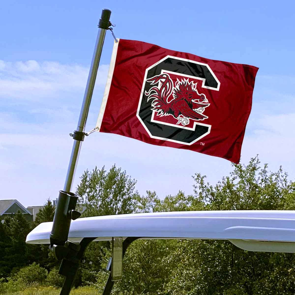 College Flags & Banners Co. South Carolina Gamecocks Golf Cart Flag Pole and Holder Mounting Bracket