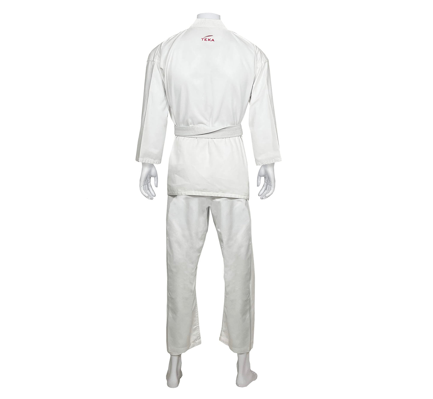 Victorbudo USA Teka Taekwondo Uniform with Free Belt 8-oz Lightweight Martial Arts Training Competition Uniform Gi Size 00-6 (US, Numeric, 1, Regular, Regular)