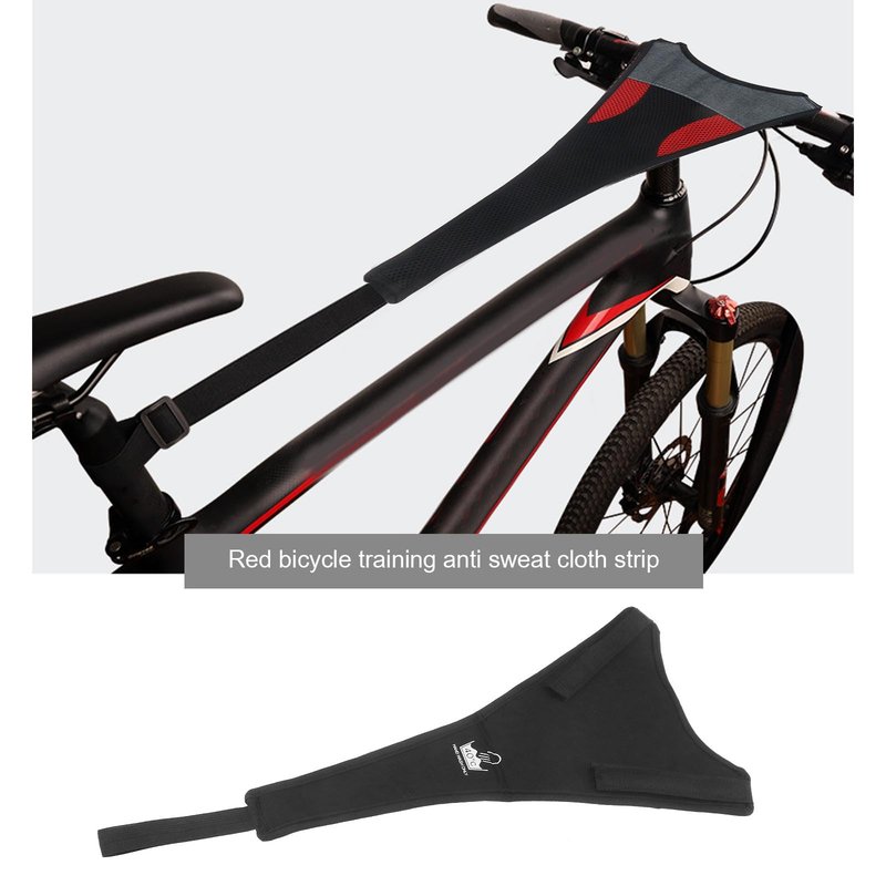 SING F LTD 1x Fabric Bike Training Sweat Guard Bike Sweat Net for Bike Frame Protection and Sweat-Free, Red