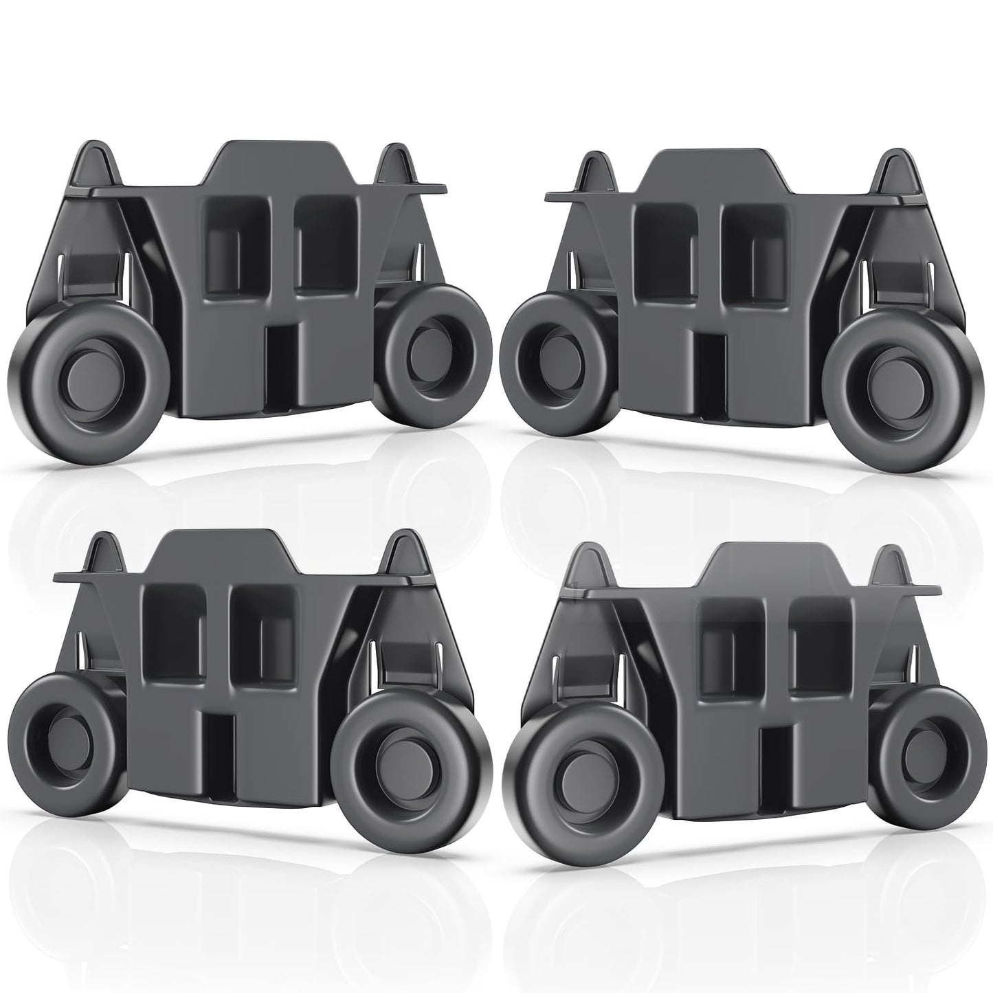 4 Pack Dishwasher Rack Wheels W10195416, Updated Resistant to Rust Lower Rack Wheels Compatible with KitchenAid Whirlpool Kenmore Maytag Model W10195416v W10195417