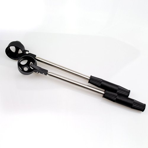 DYWISHKEY Telescopic Golf Ball Retriever, Golf Ball Picker, Golf Pick up Scoop, 16.5 Inch to 80 Inch Retracted Length, Stainless Steel Shaft, Automatic Locking Scoop (2Pcs)