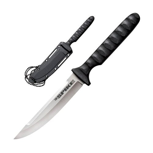 Cold Steel Tokyo Spike Durable Lightweight German 4116 Stainless Steel 4" Fixed Blade Tactical Outdoor Hunting Neck Knife, Textured Griv-Ex Handle, Secure-Ex Sheath